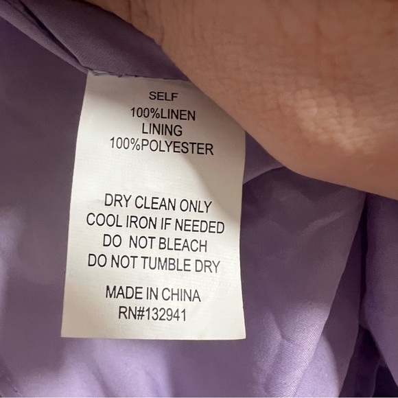 Amanda Uprichard X Revolve Kavala 100% Linen Dress In Lilac - Picture 10 of 12